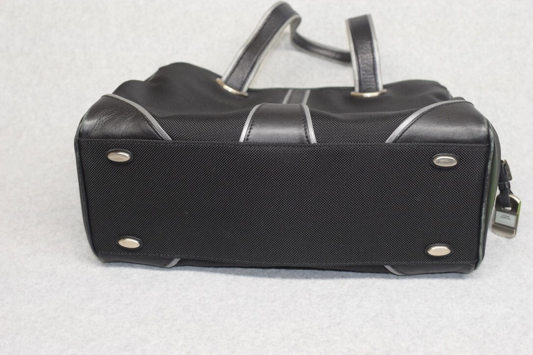 Tumi Briefcase Laptop Bag Ballistic Nylon Leather Trim Business Travel Commute