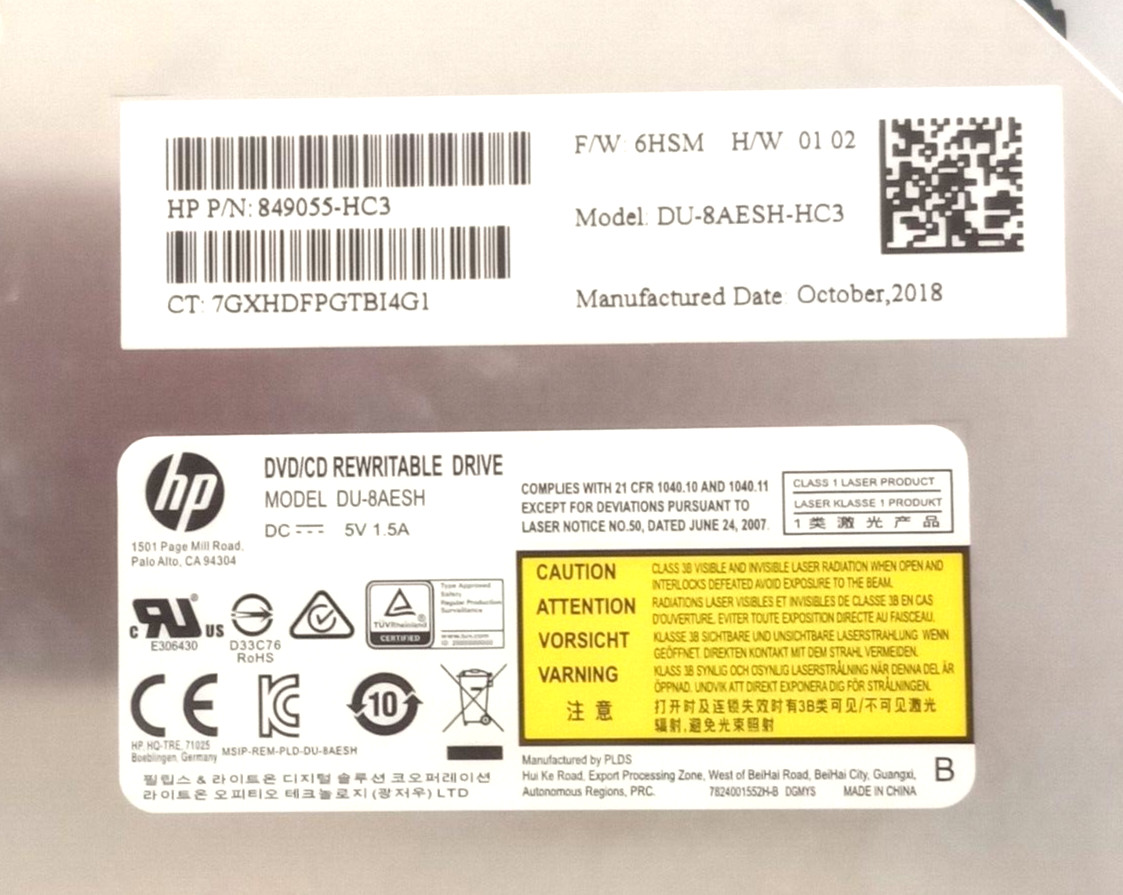 HP Pavilion 590 Series Super Multi DVD Writer, Optical Disk Drive (Silver Bezel)