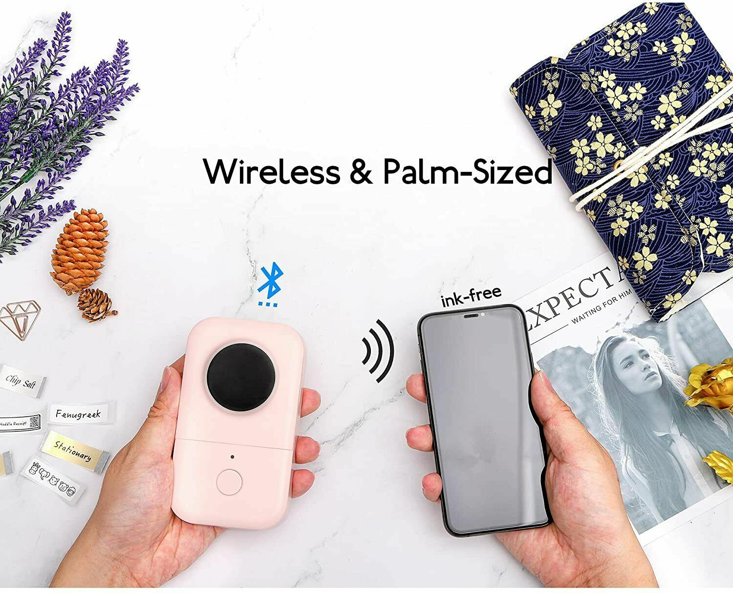 Phomemo D30 Mini Label Maker with Tape Easy-to-Use Thermal Sticker Paper Printer