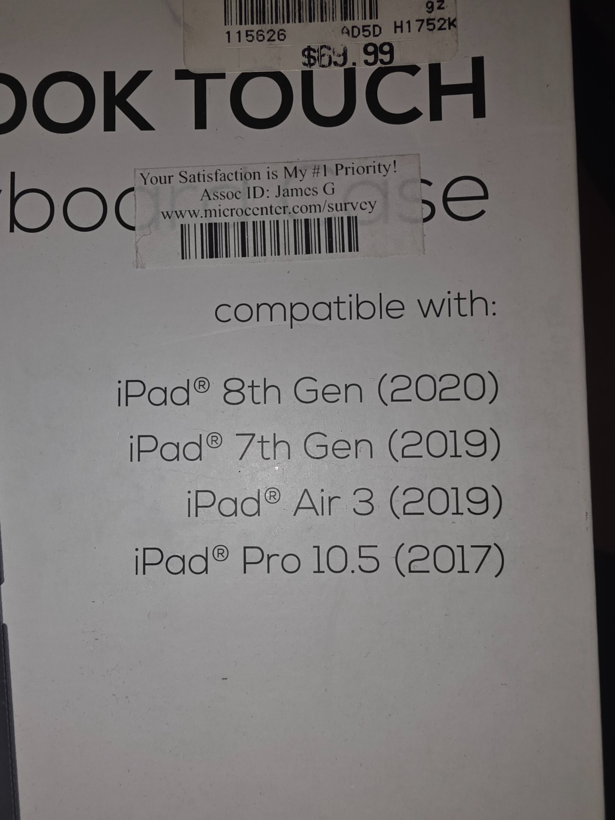 typecase FLEXBOOK TOUCH 7-In-1 Keyboard Case iPad 8th/7th/Air 3/Pro 10.5