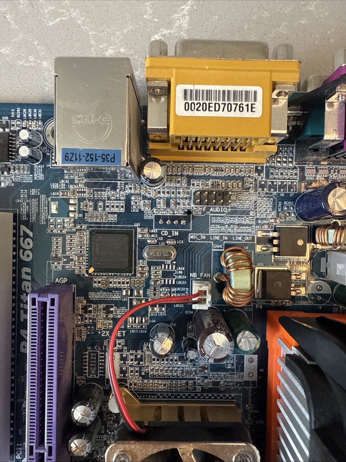 Gigabyte GA-8PE667 Pro Rev 1.2 Socket 478 Motherboard w/ Pentium 4 CPU & Cooler