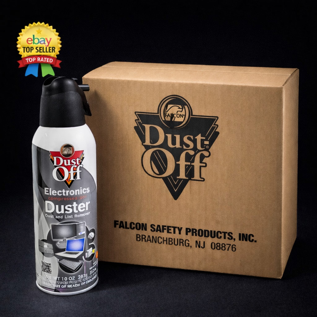 12 Pack Dust-Off DPSXLRCP 10oz Compressed Air Duster Electronics Cleaner