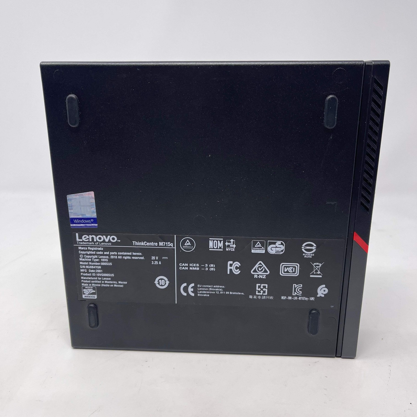 Lenovo ThinkCentre M71YQ Ryzen 3 PRO 2200GE 3.20GHz 8GB RAM 256GB HDD n/a