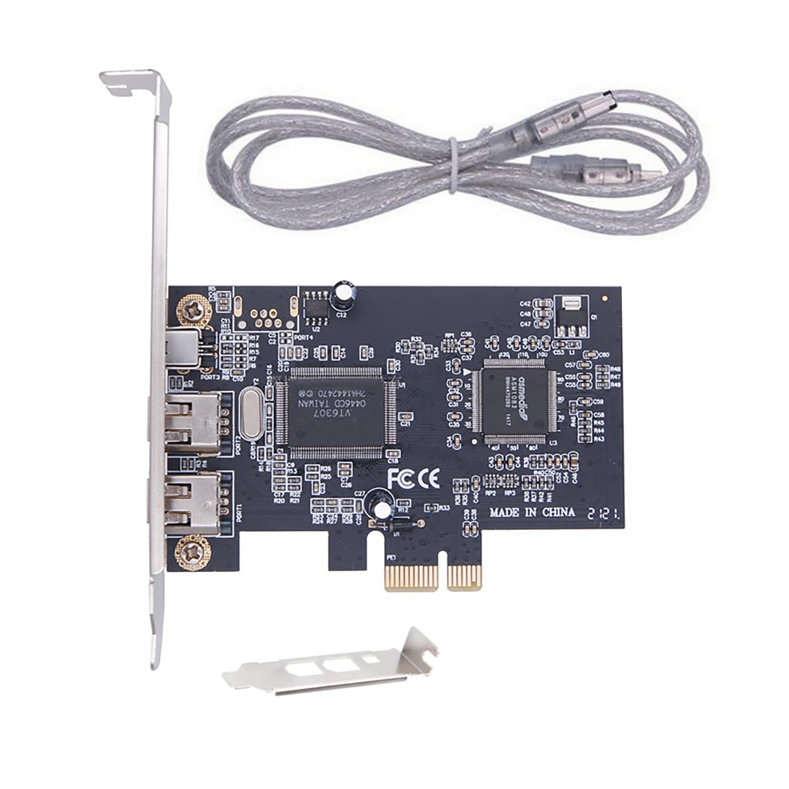 New 3 Ports PCI Express 1X to External IEEE 1394 Firewire Expansion Card