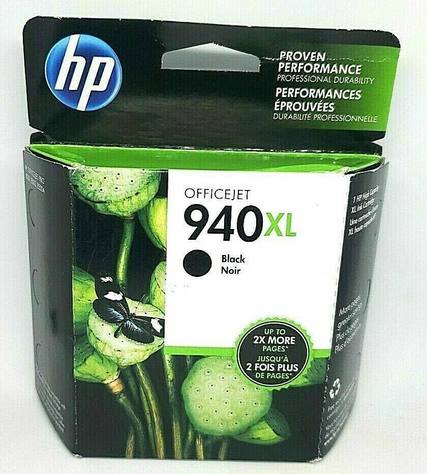 HP 940XL High Yield Black Ink Cartridge C4906AN (2,200pg yld) Sealed Foil Pack