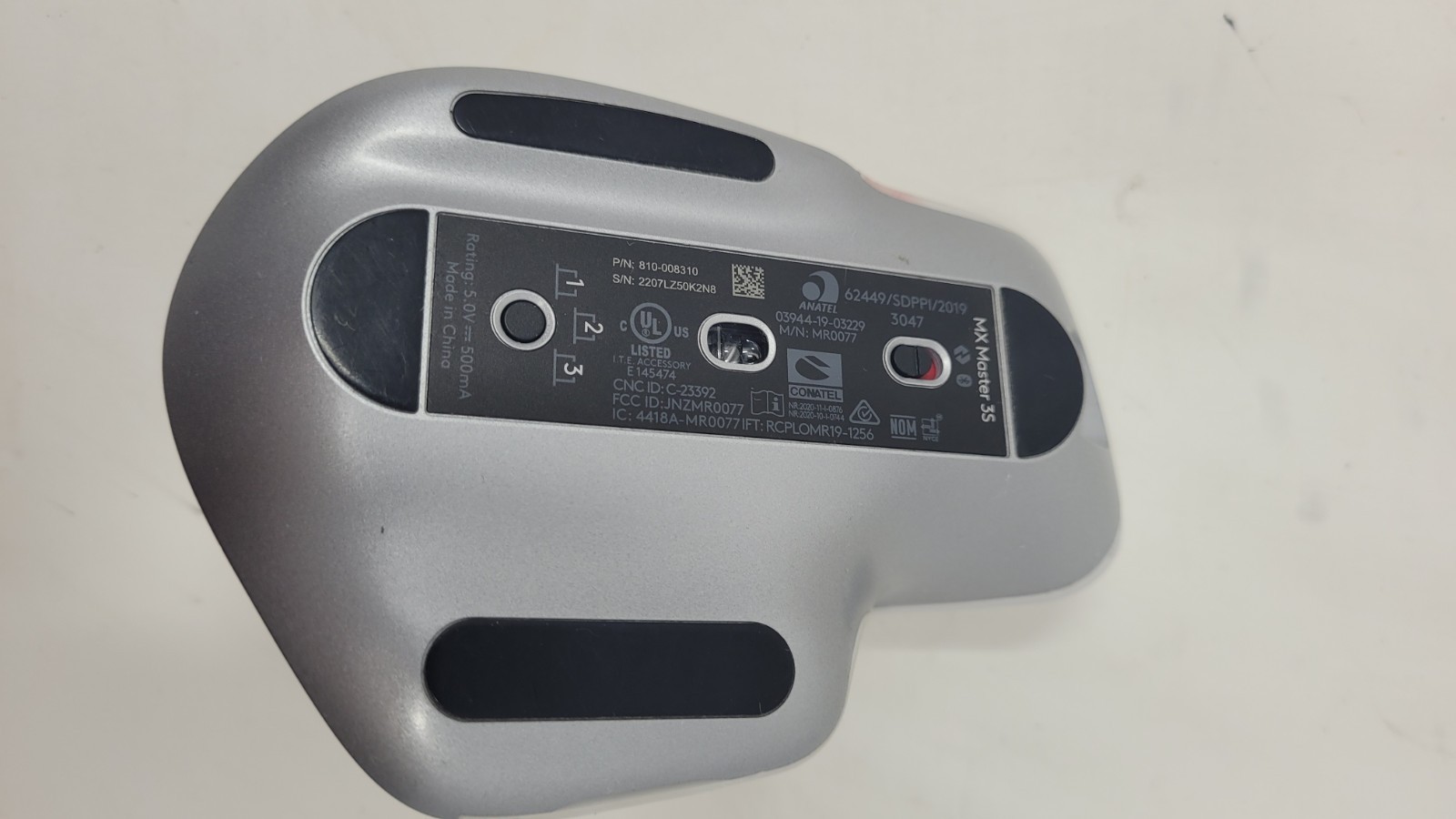 Logitech MX Master 3S Wireless Mouse Standard Edition Pale Grey (NO DONGLE)