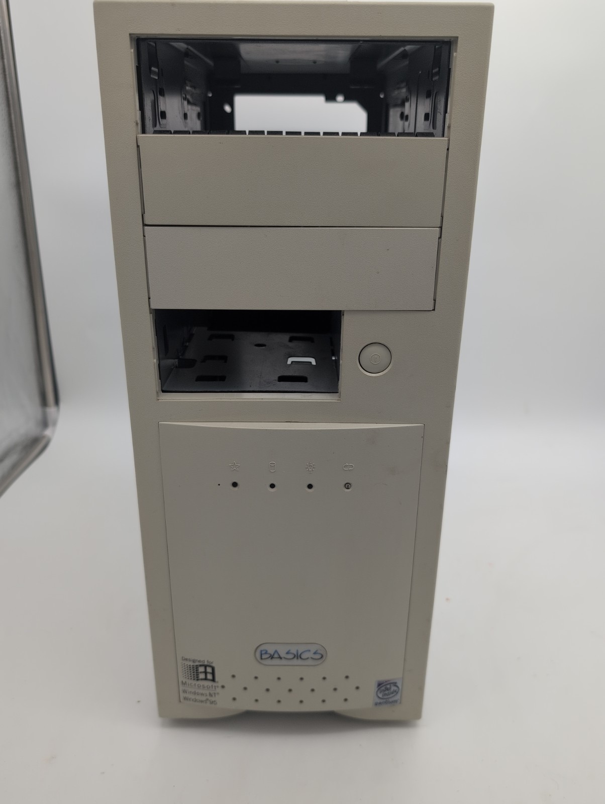 Vintage Windows 95/NT “Basics” Mostly Empty Computer Tower Read Description