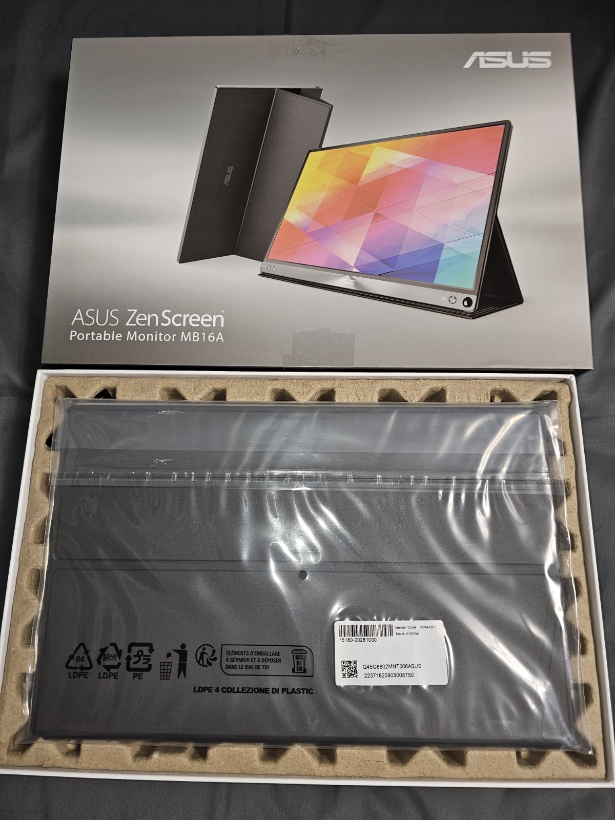 ASUS ZenScreen MB16AC 15.6″ Full HD IPS USB-C Portable Monitor +Smart Cover*NEW*