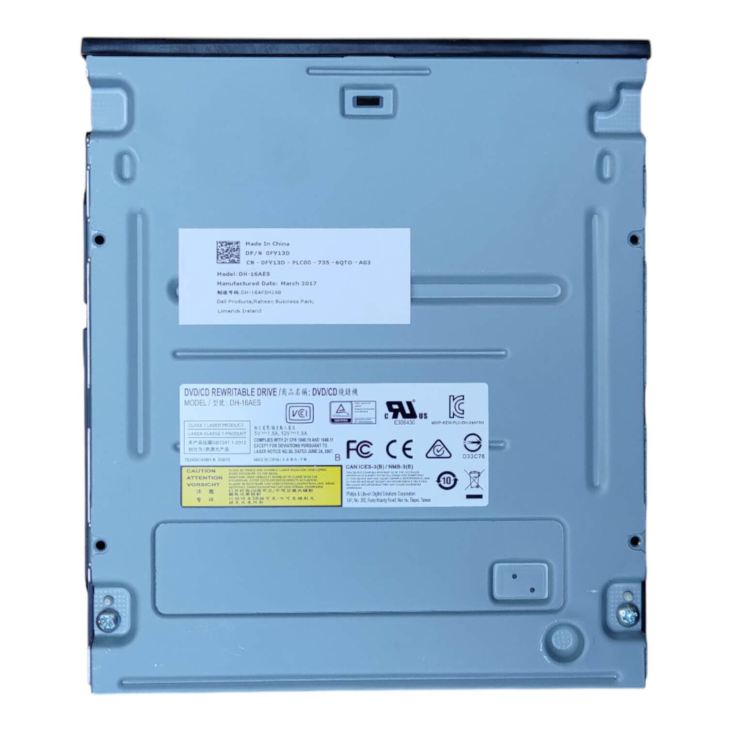 Philips Lite-On DH-16AES Internal SATA DVD/CD Rewritable Drive Dell 0FY13D