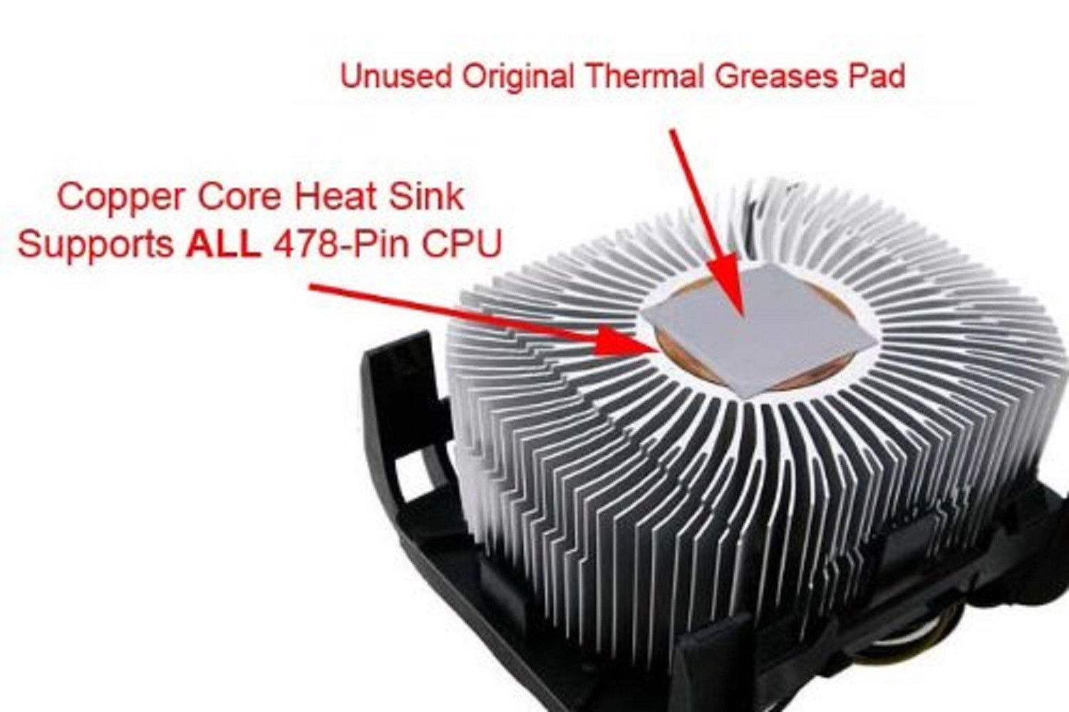 Intel Socket 478 Cooling Fan CPU Computer Cooler Exhaust Fans w/Mounting Bracket