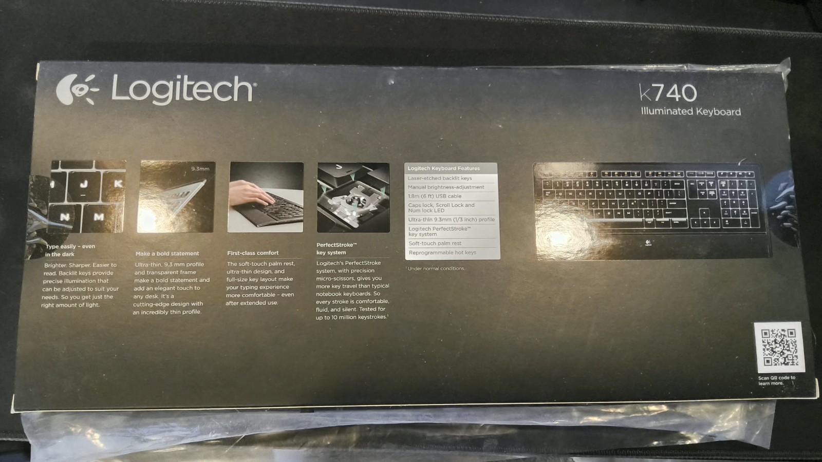 Logitech k740 Illuminated Keyboard USB Wired Brand New in Box
