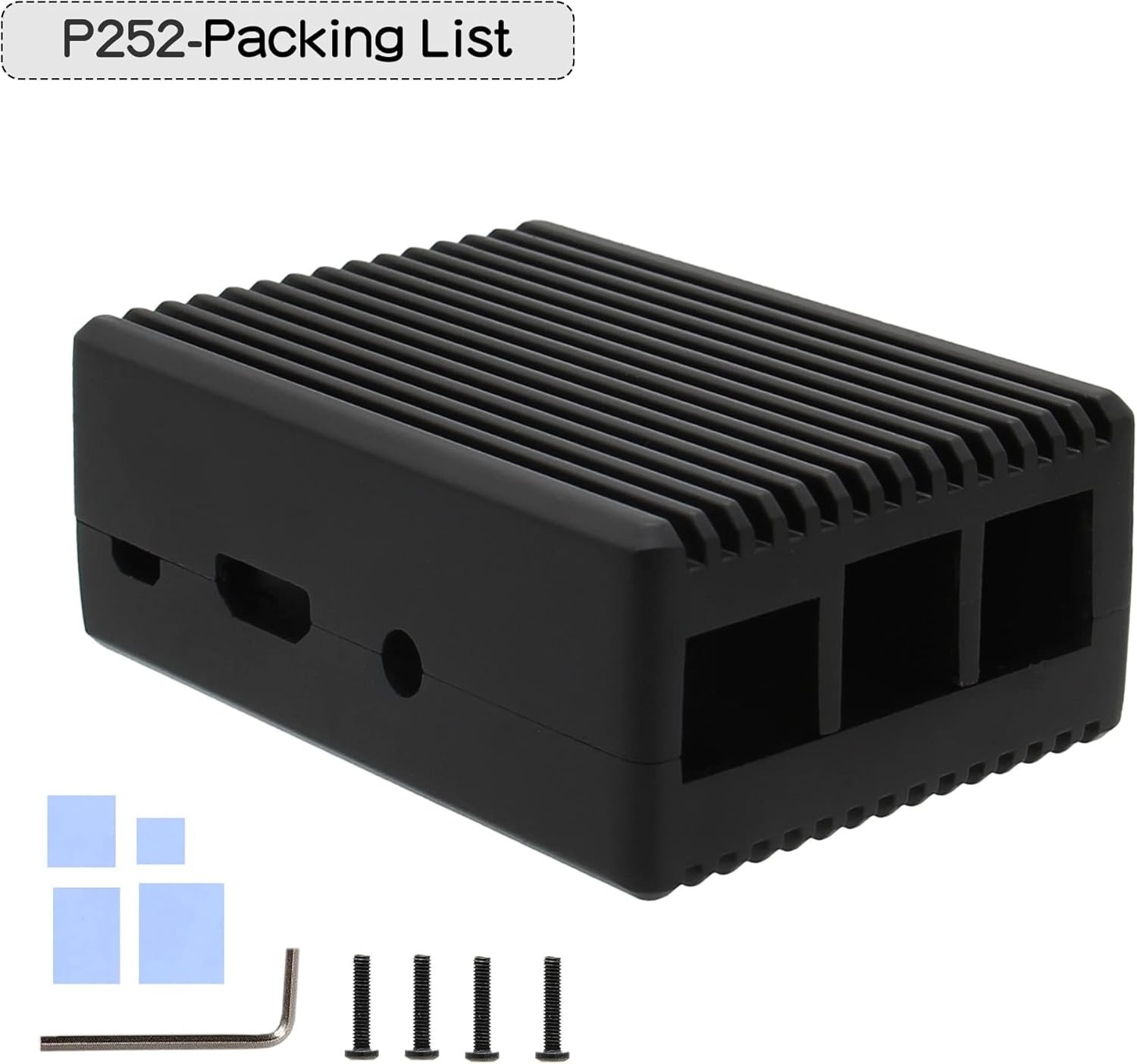 for Raspberry Pi 3 B+ Case, Aluminum Alloy Heavy Duty Passive Cooling Metal Case