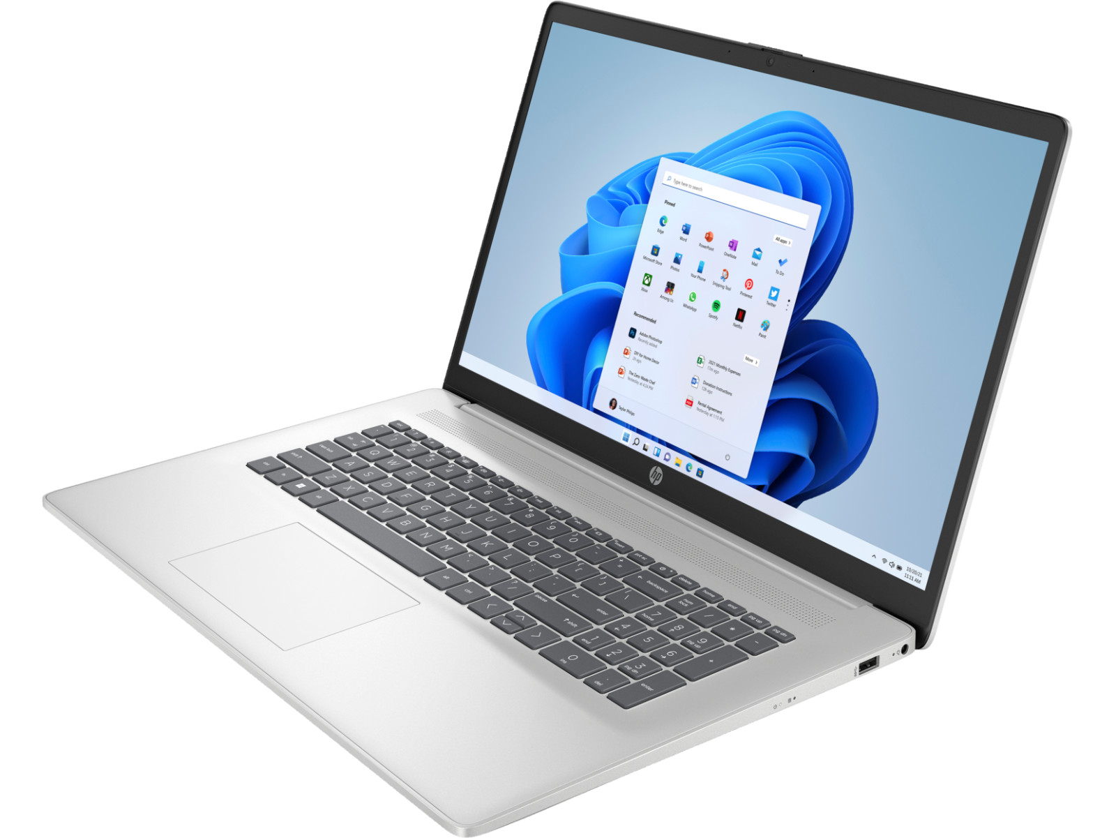 HP 17 Laptop Office 2024 Computer 17.3 4-Core Ryzen 3 8GB RAM 512GB SSD Win Pro