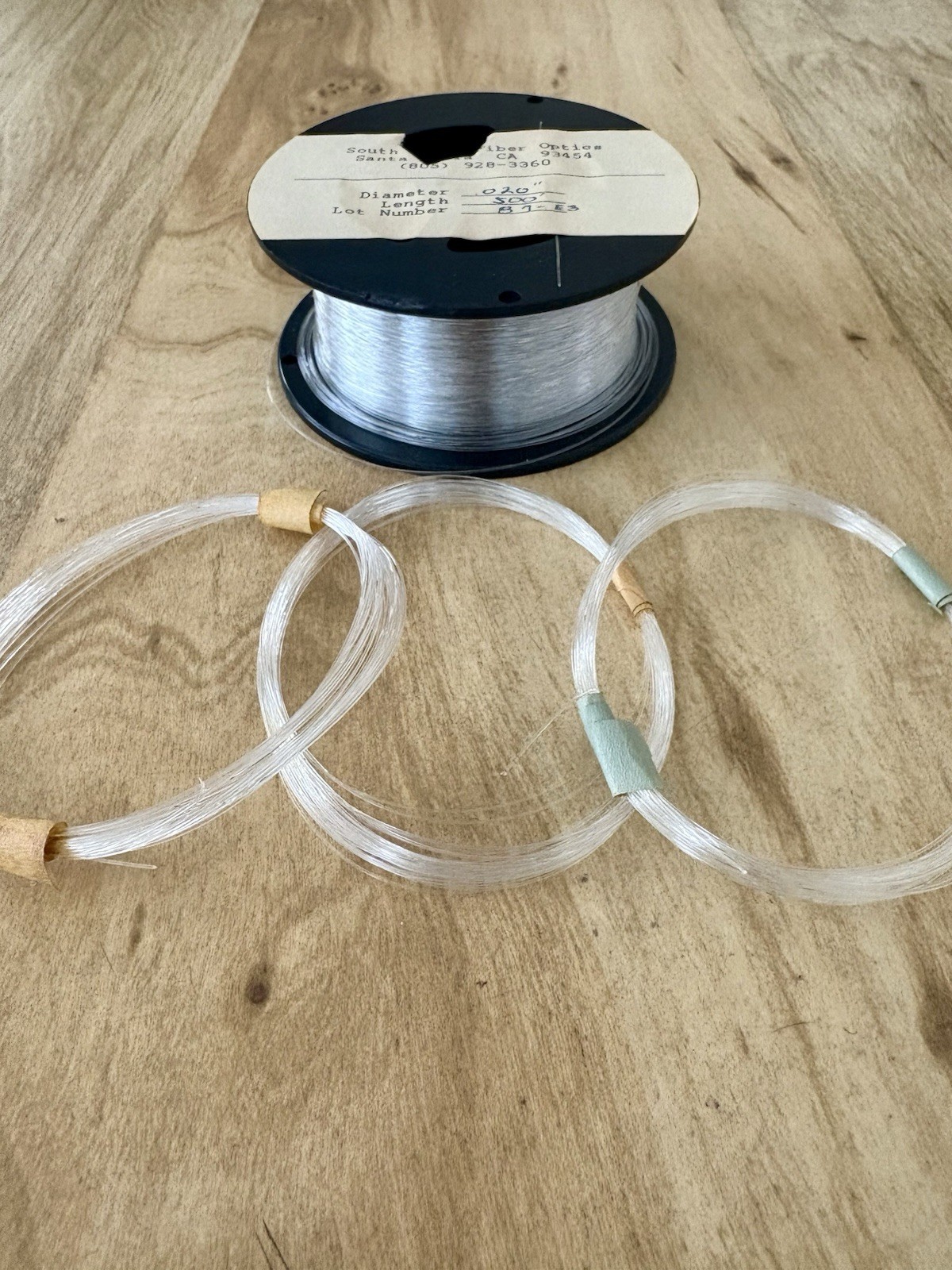 Fiber Optics .020” Diameter Spool 500+ Length