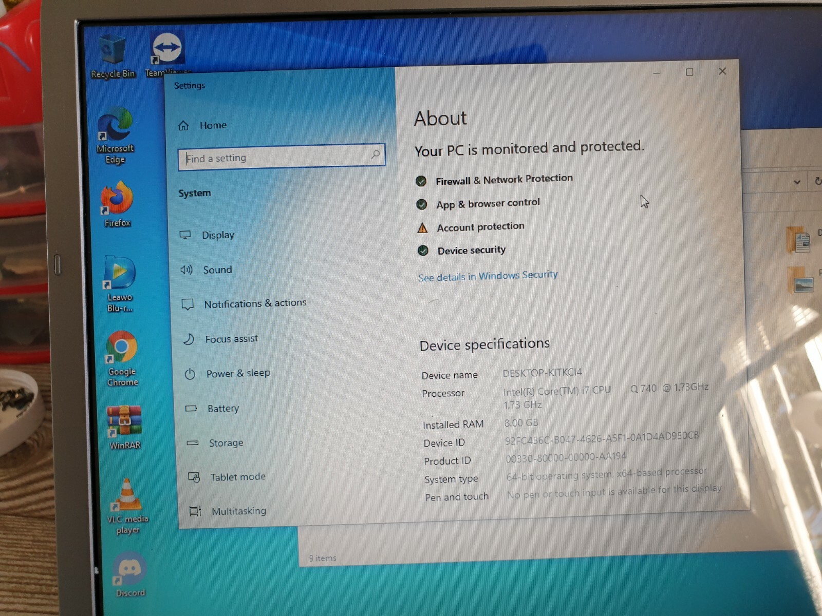 Sony VAIO INTEL CORE I7-740QM 1.73 GHz 16.4IN 500GB 8GB Ram Win 10 Blu-Ray