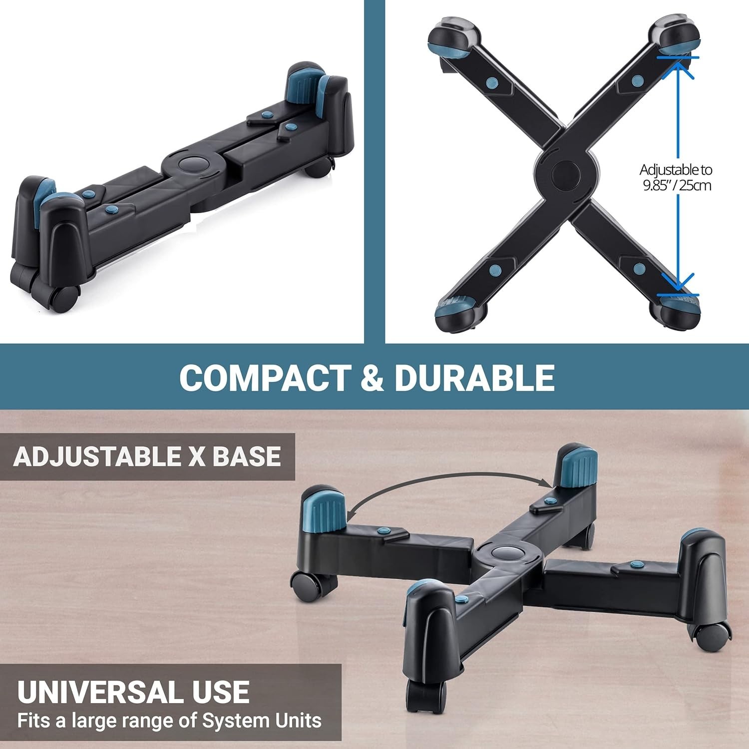Computer Tower Stand for Desktop Gaming PC Stand Adjustable CPU Holder Pack of 2