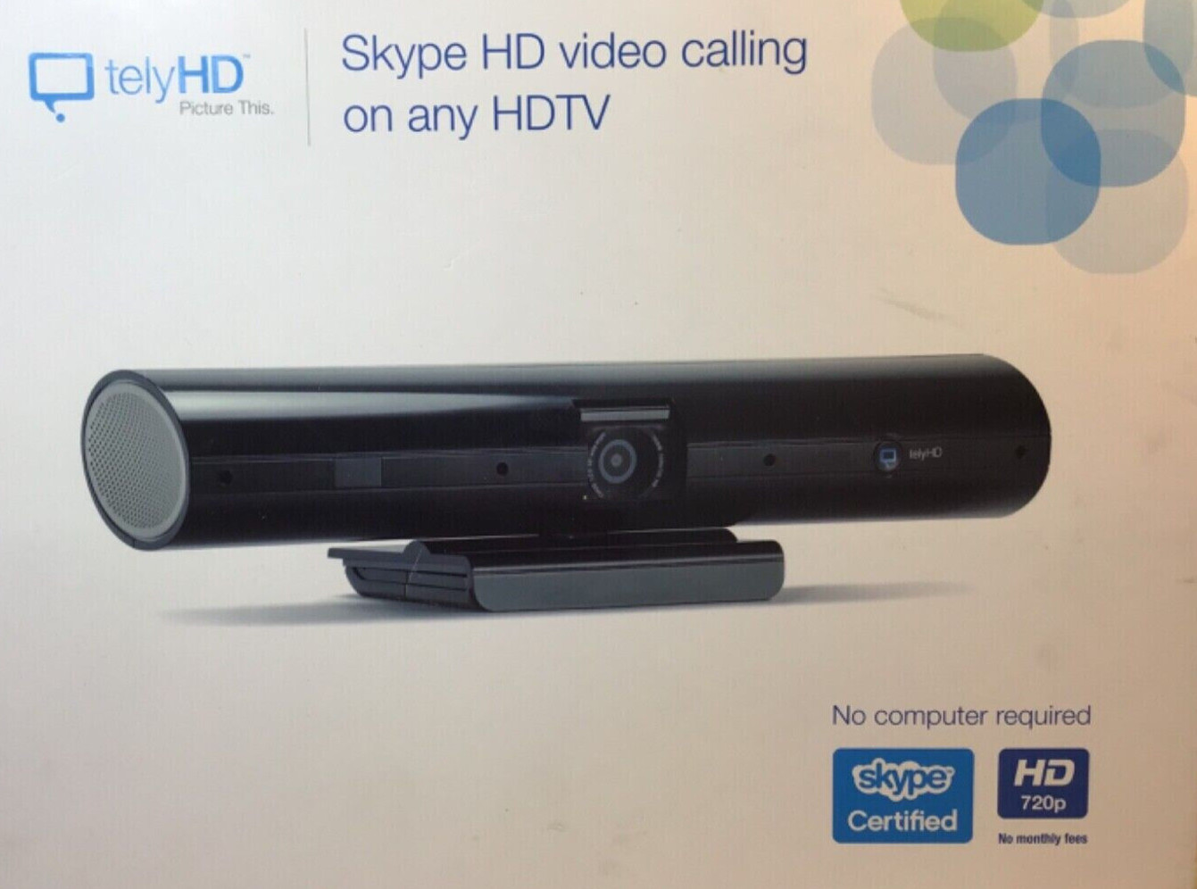 New Tely Labs 11-TELYHD-01-01 Webcam Skype HD Video Calling Device