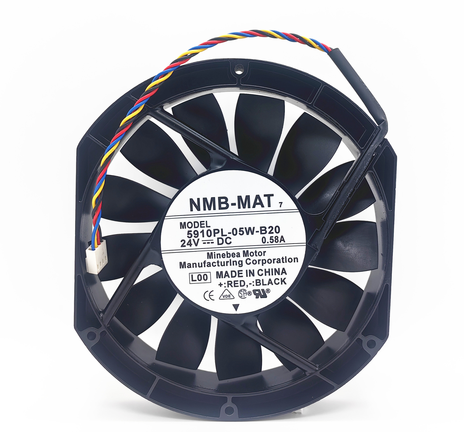 NMB 5910PL-05W-B20-L00 24V 0.58A 172*150*25MM 4-wire DC fan