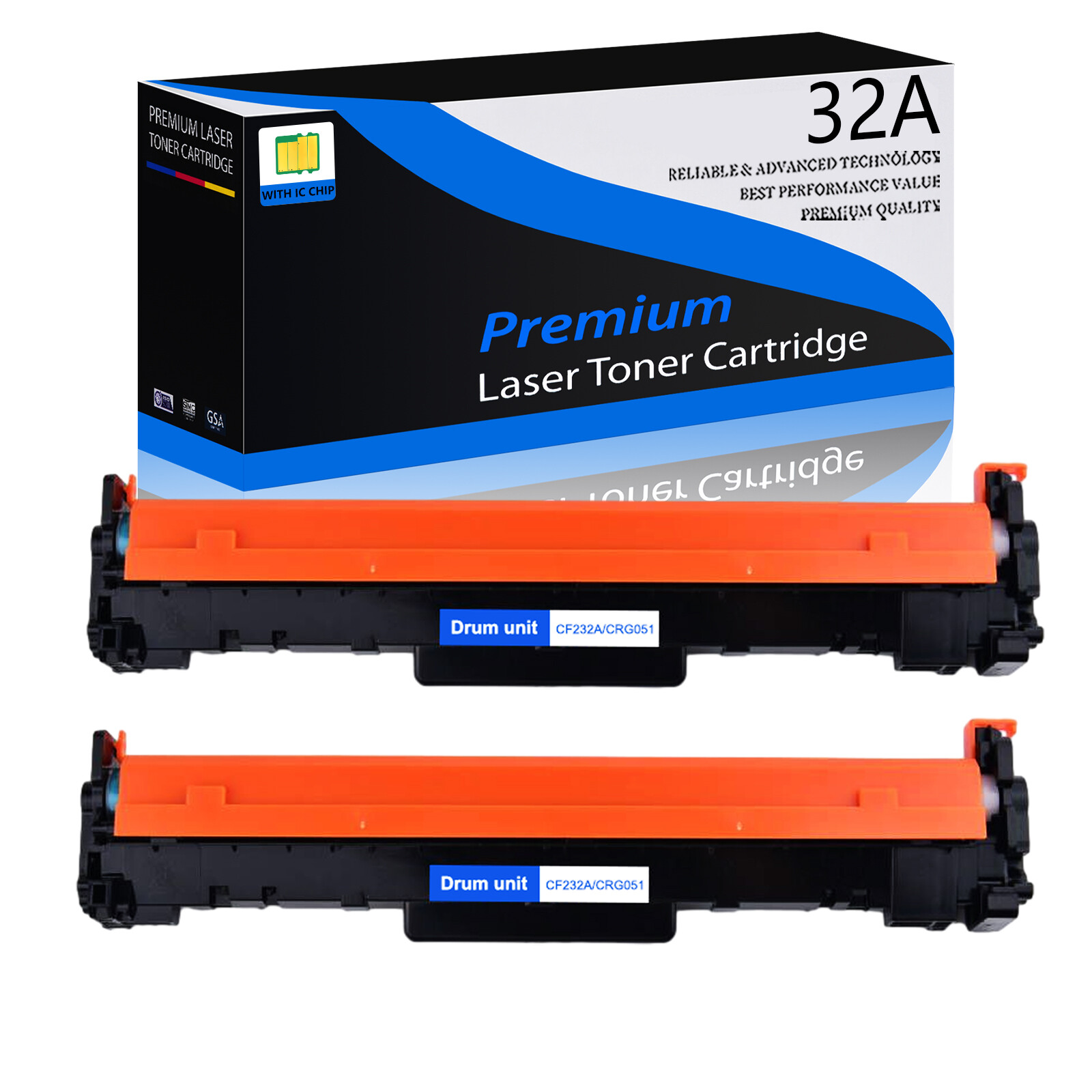 2 Pack CF232A 32A Drum Unit for HP 32A LaserJet M203d M203dn M203dw MFP M227fdn