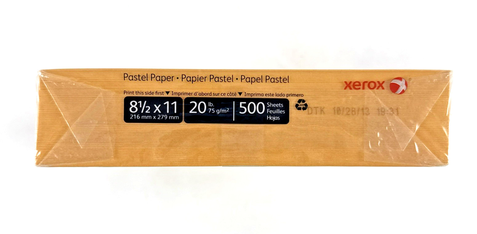 NEW SEALED Xerox BUFF Multipurpose Paper Tan 20lb 8.5×11 500 Sheets FREE SHIP