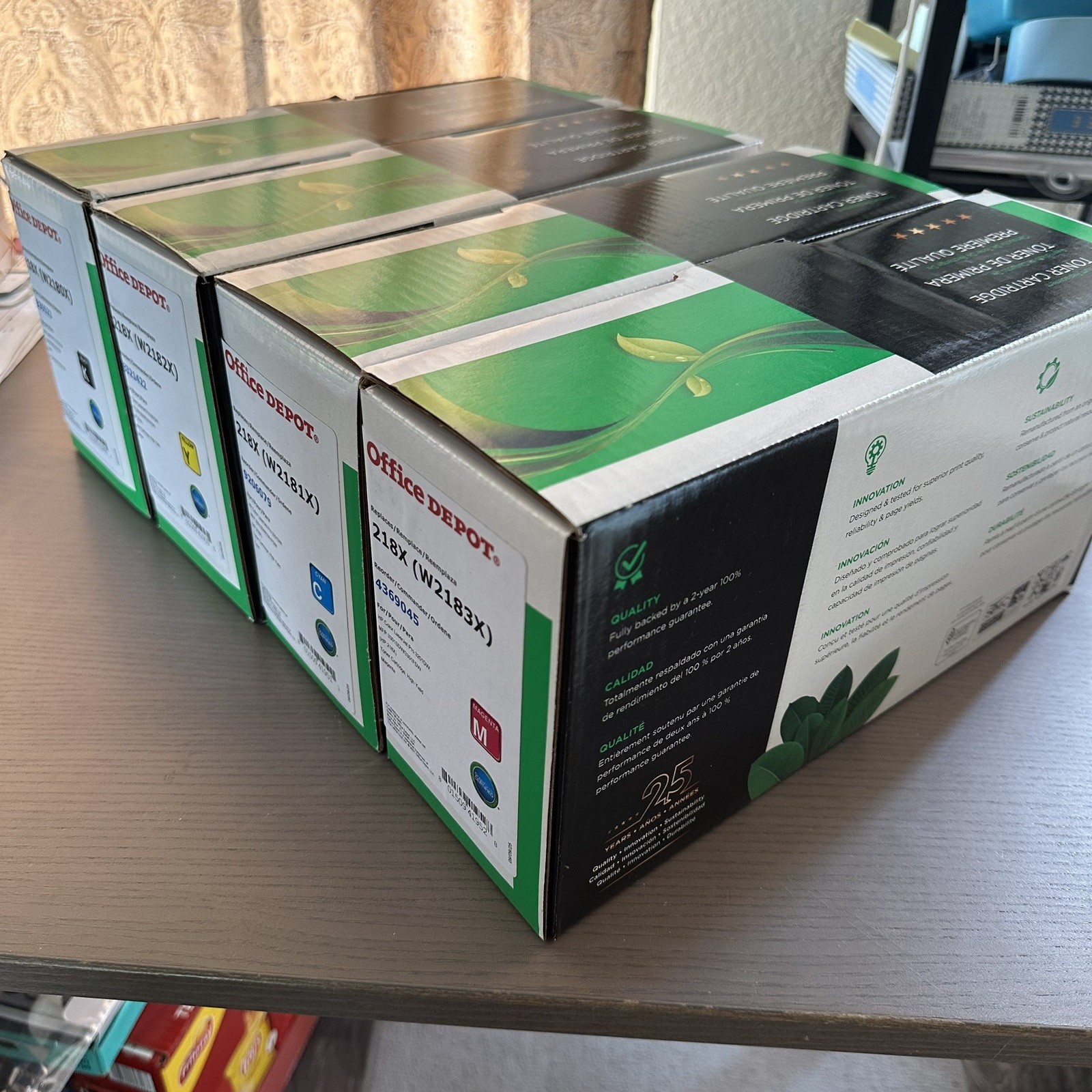 4 Color 218X Toner Cartridges for HP LaserJet 3201dw