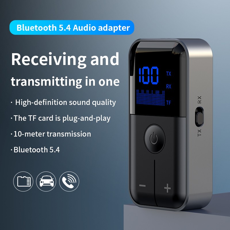 2 in 1 Wireless 5.4 Bluetooth Transmitter Receiver Adapter Audio 3.5mm Jack Aux
