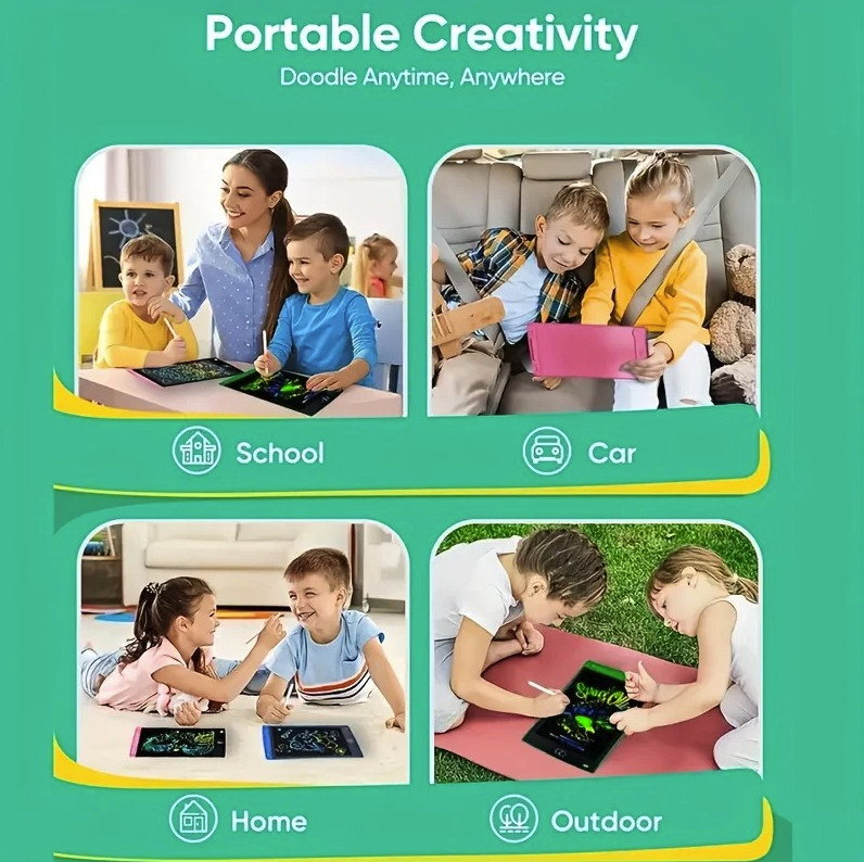1pc 8.5 Inch LCD Writing Tablet Kids Drawing Board With Stylus – NEW