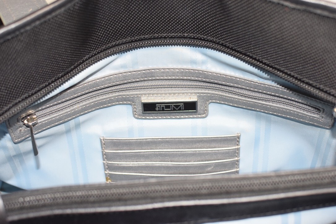 Tumi Briefcase Laptop Bag Ballistic Nylon Leather Trim Business Travel Commute