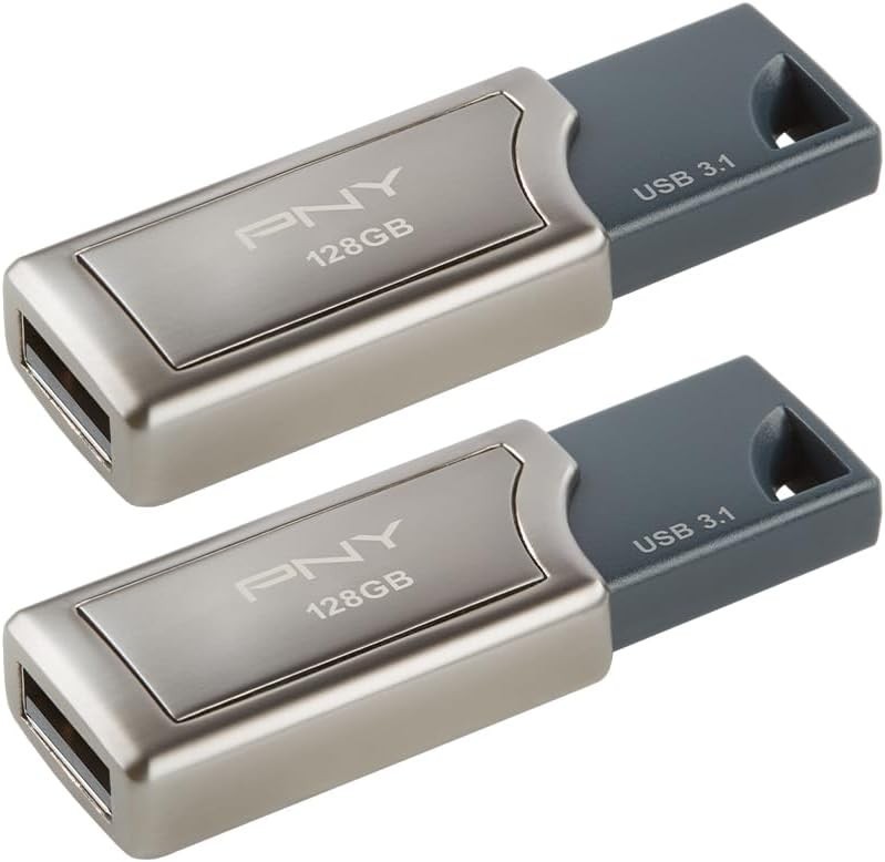 PRO Elite USB 3.1 Flash Drive 128GB 2-Pack – Metal Design, Up to 400MB/s Rea…