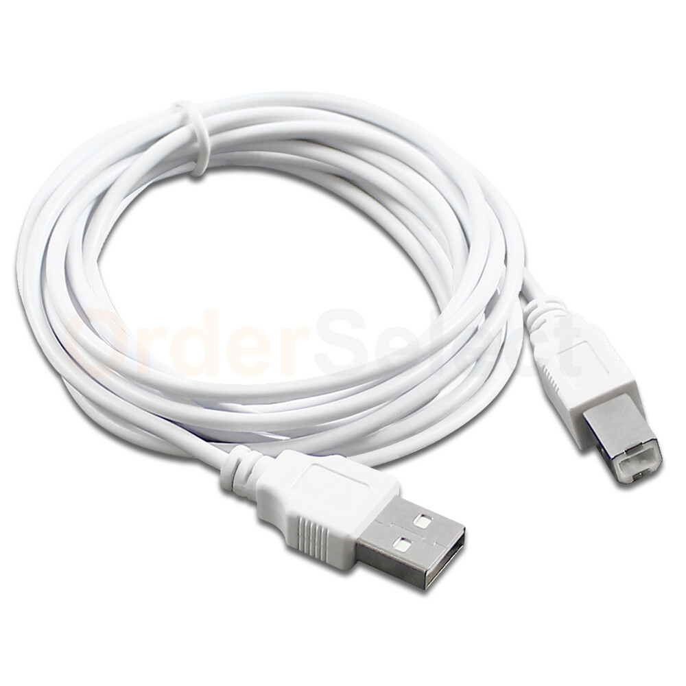 HIGH QUALITY 10 FT USB 2.0 A TO B WHITE CABLE STANDARD USB PRINTER CABLE 10 FT