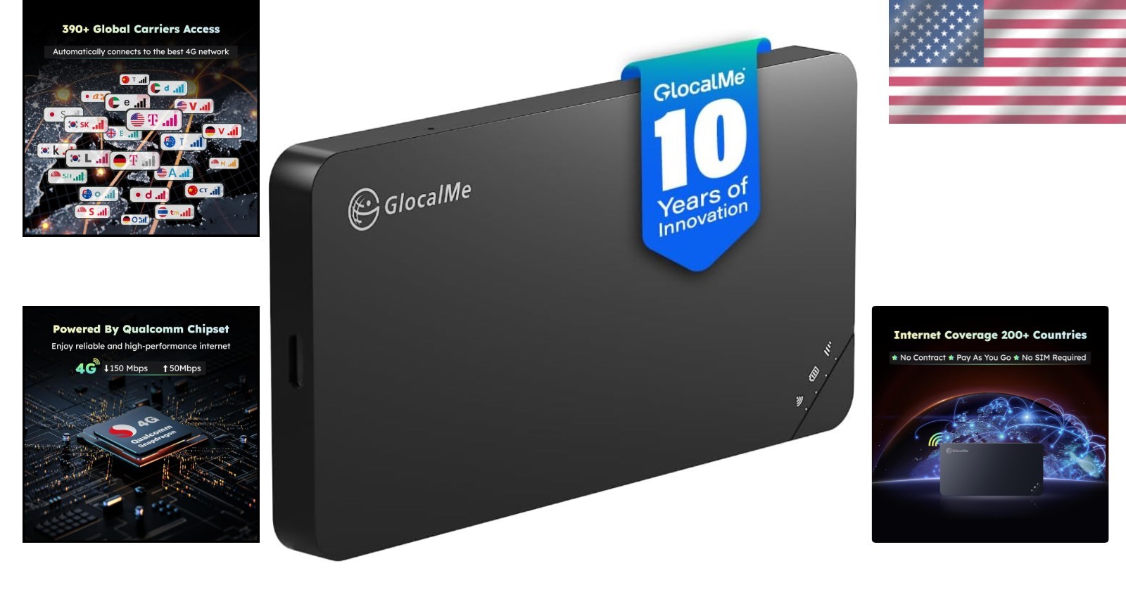 Travel-Ready 4G LTE Hotspot Pocket WiFi: Connect 10 Devices, Secure & Compact