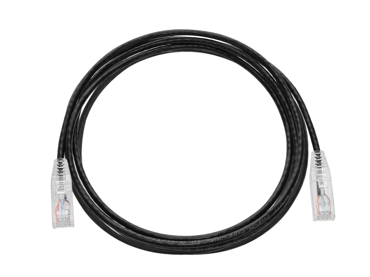 Monoprice Cat6 Ethernet Patch Cable – 7 feet – Black | Snagless RJ45 Stranded
