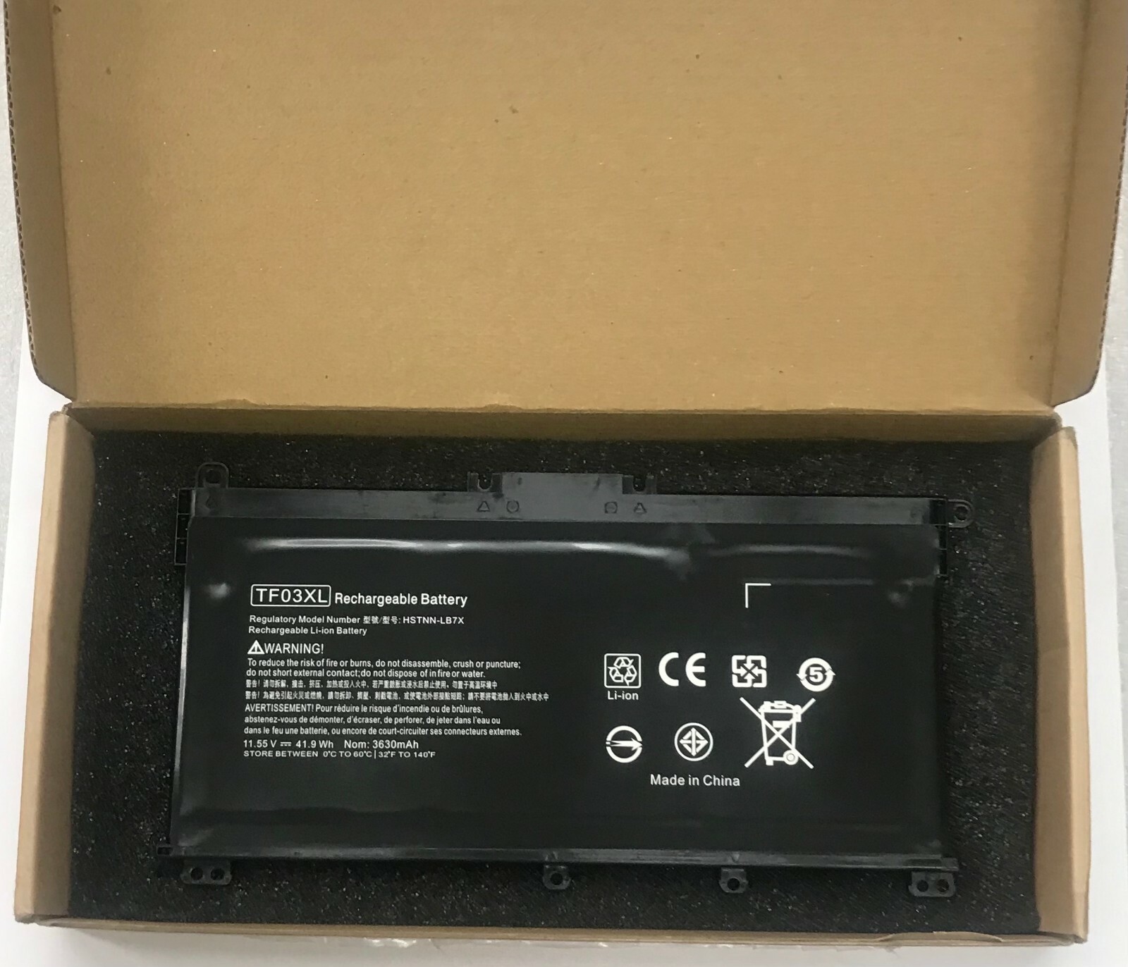 For HP Pavilion 15-CD HSTNN-LB7J HSTNN-LB7X Laptop Battery TF03XL 11.55V 41.9Wh