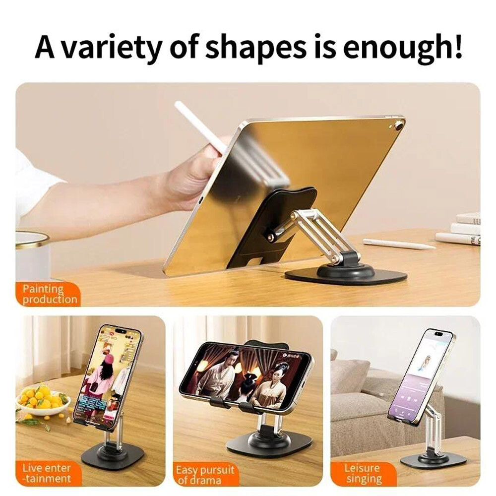 Adjustable Universal Tablet Stand Desk Holder Mount For iPad iPhone Smartphones