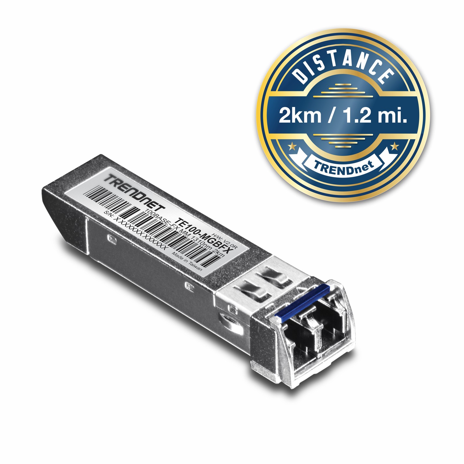 TRENDnet TE100-MGBFX Mini-GBIC Multi-Mode 100Base-FX LC Module (2KM)