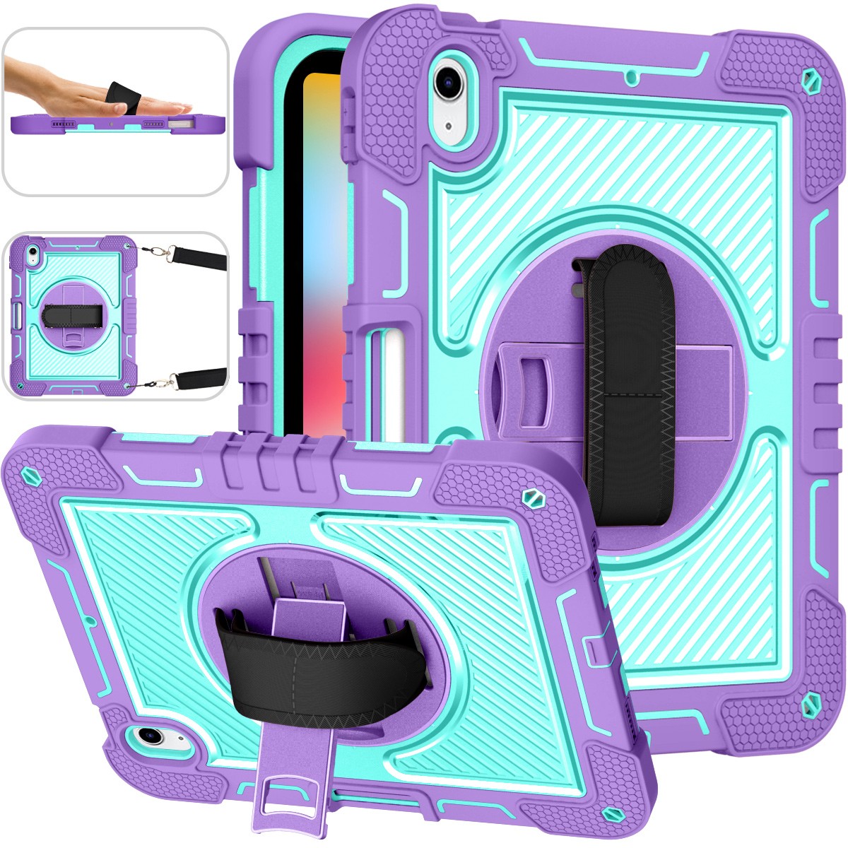 Heavy Duty Shockproof Stand Case Cover For iPad 9th/8th/7th/6th/5th Generation