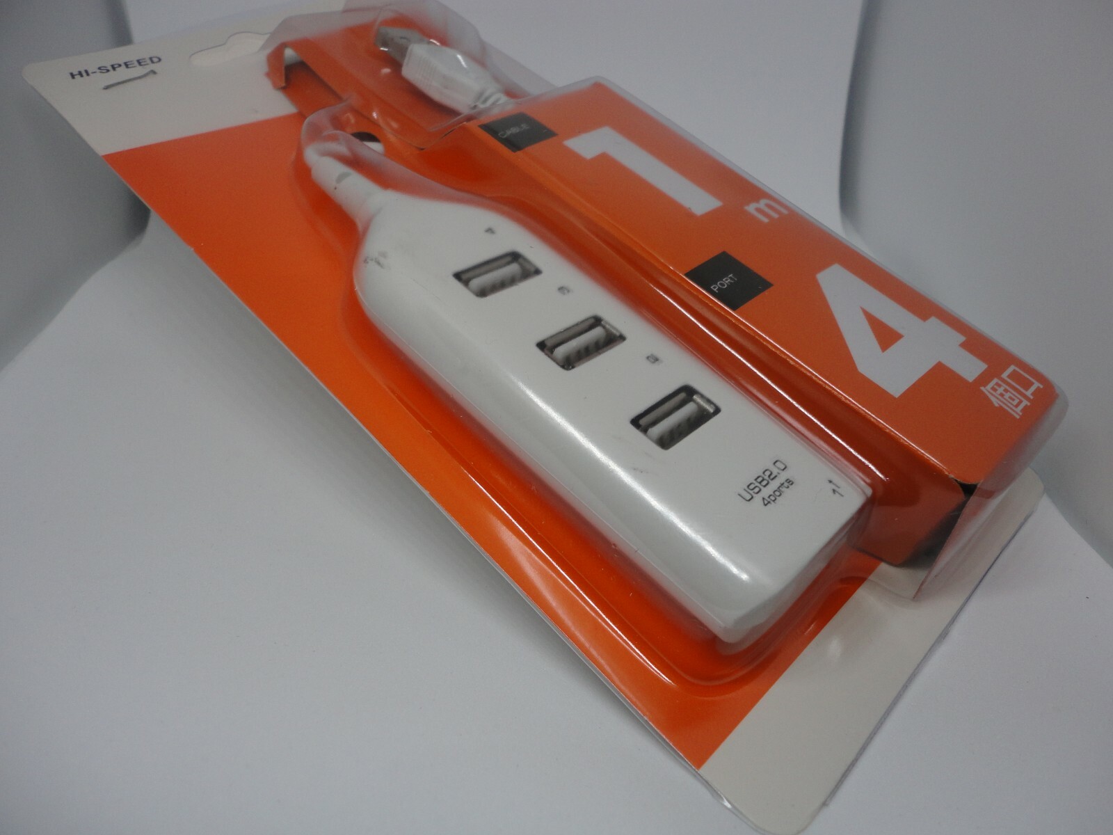 4 Port Multi USB Hub Retail Packaging Laptop Desktop Expansion Splitter Cable WH