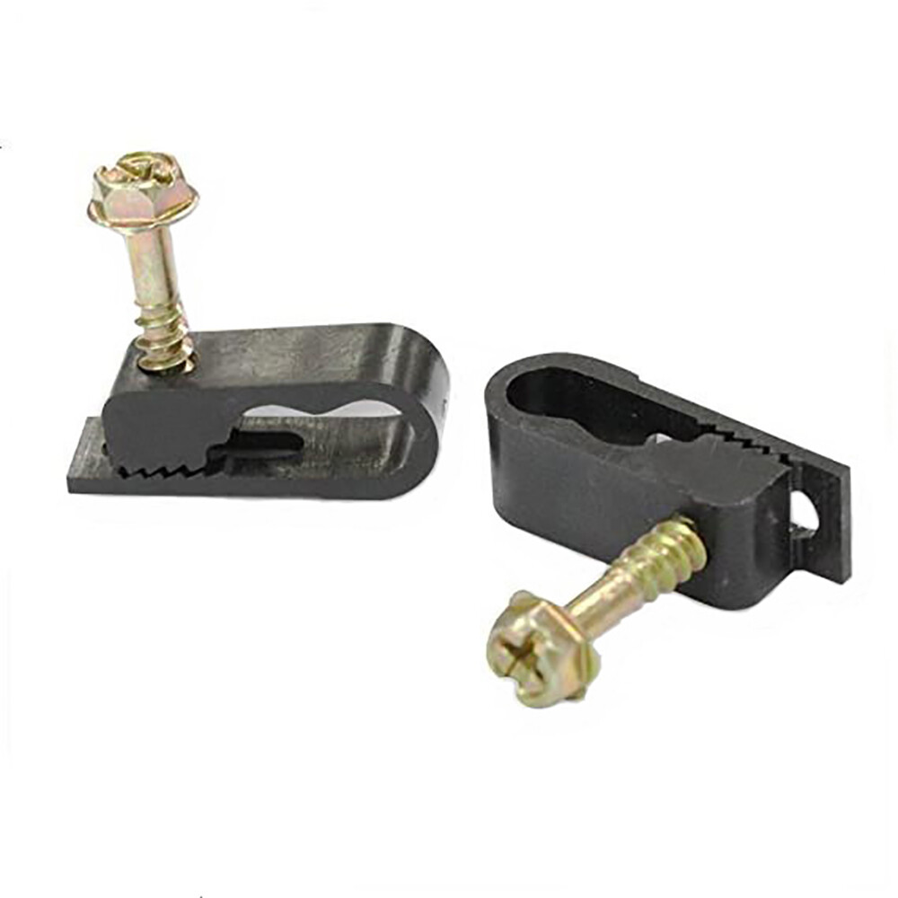 SatelliteSale Grip Clip Dual Cable Clips – Black 100 Count