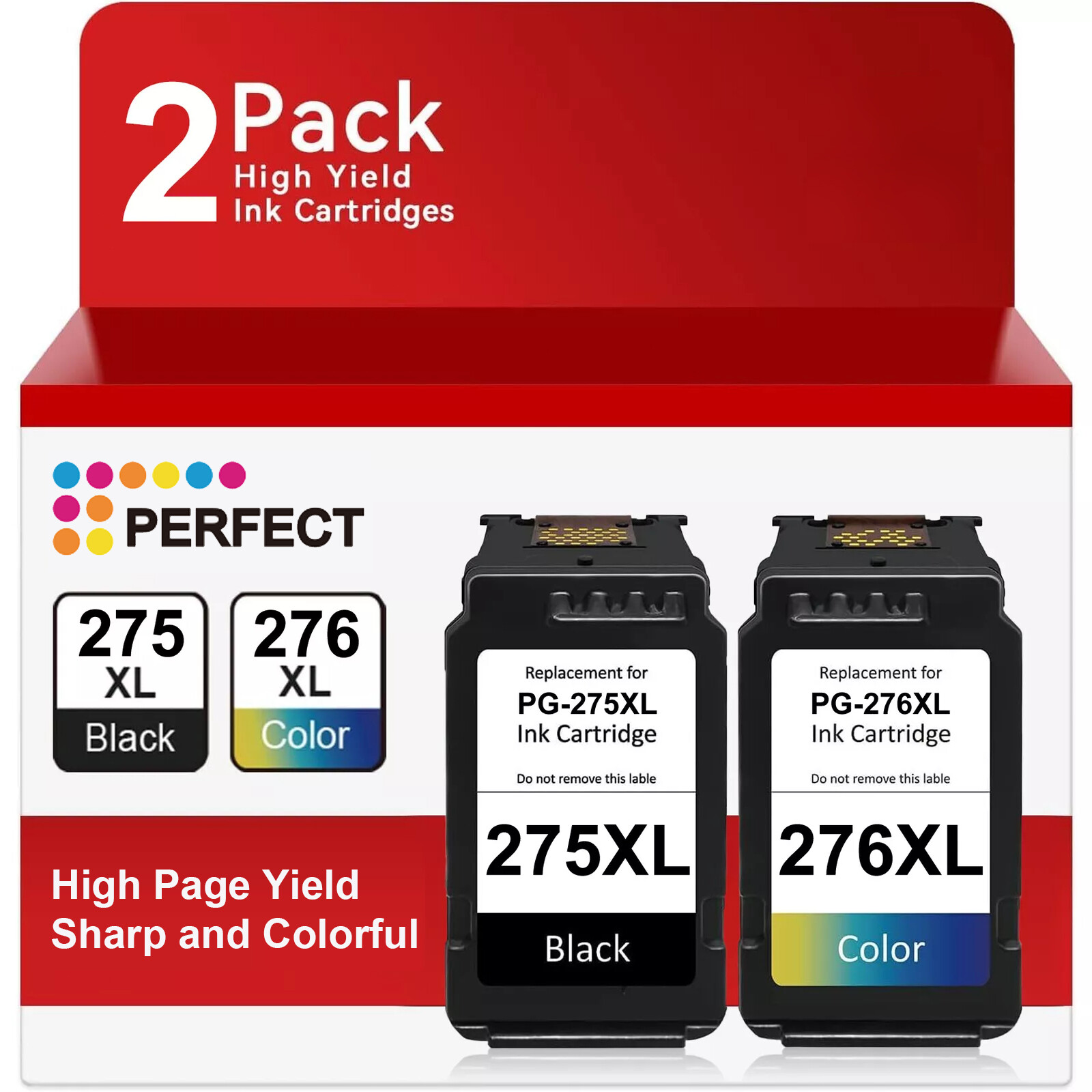 Black Color PG-275XL CL-276XL Ink Cartridge for Canon Pixma TR4722 TR4700 TS3722