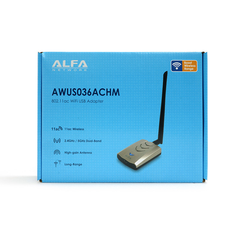 Alfa AWUS036ACHM 802.11ac dual band High Power Wi-Fi USB Adapter +RP-SMA antenna