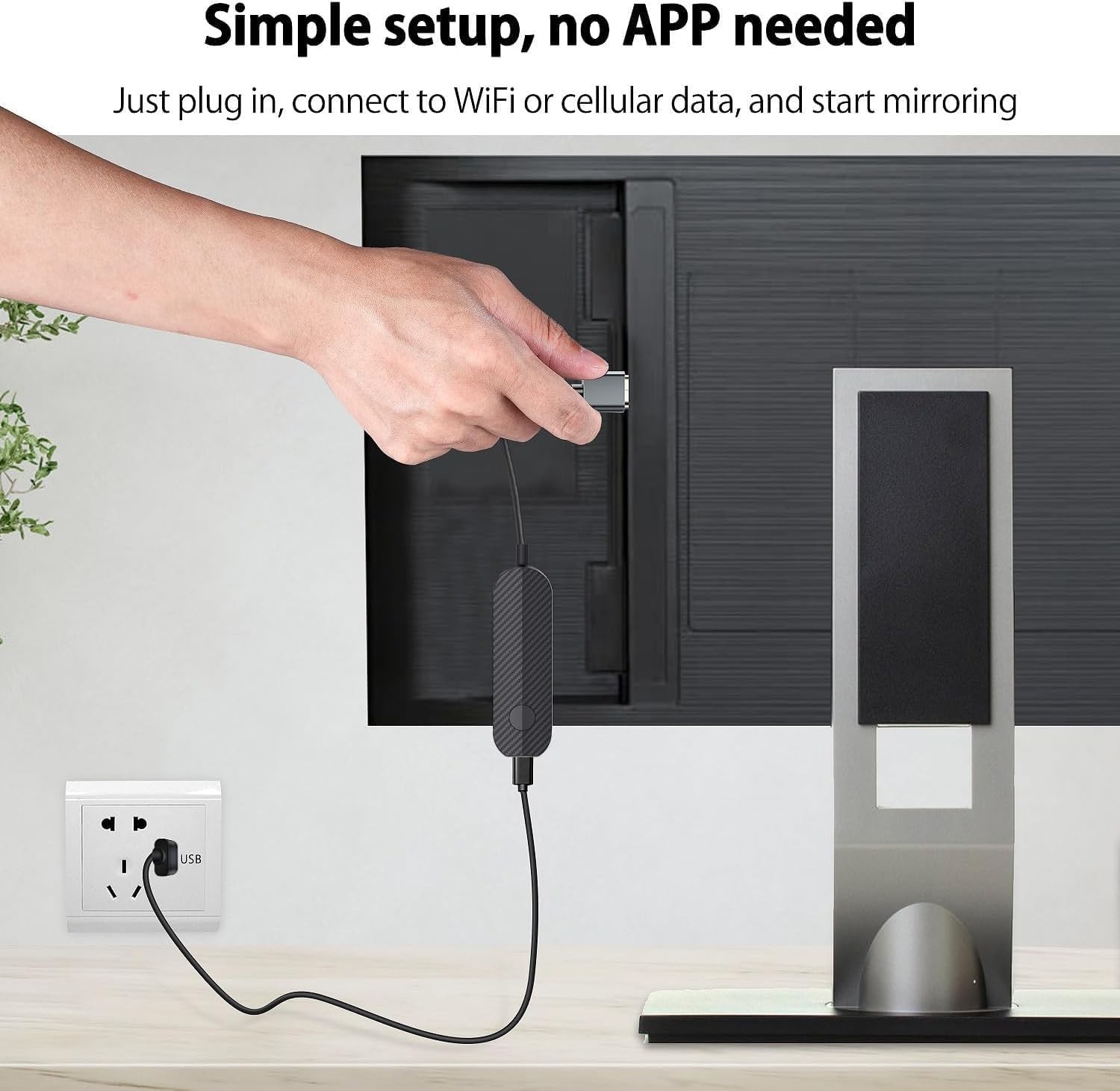 1080P Wireless HDMI Receiver – Compatible with iPhone and Android Devices