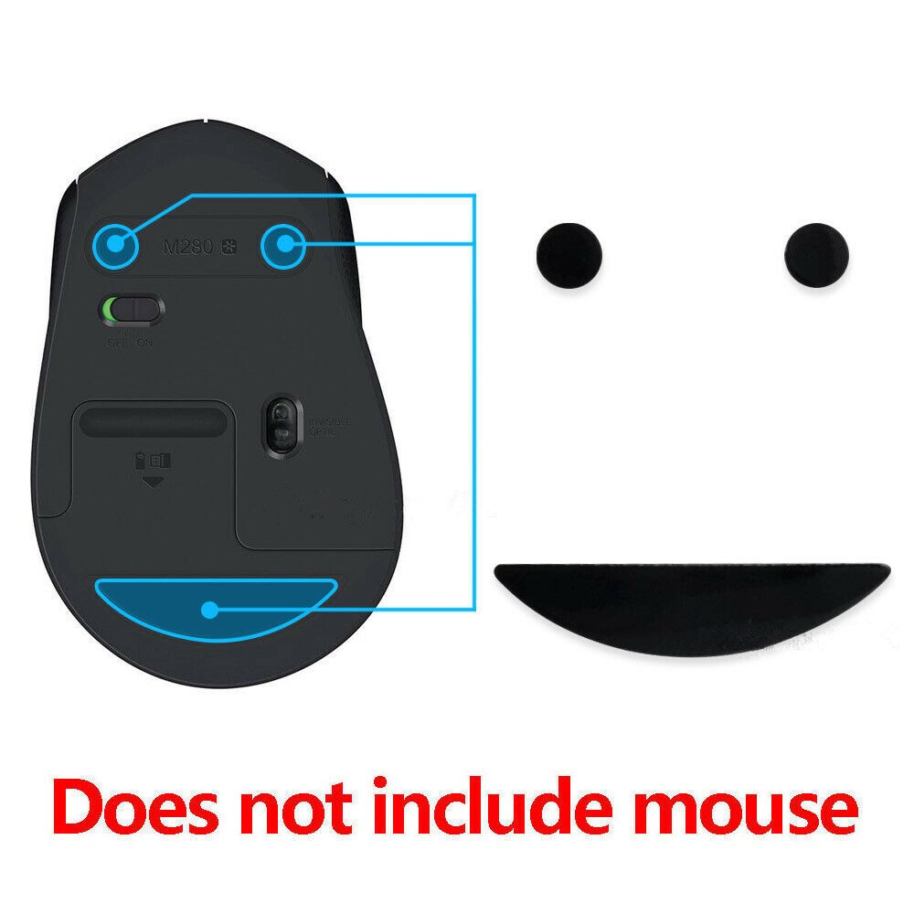 0.6mm Thickness Mouse Skates Mice Pads Feet Stickers For Logitech M280 M275 M330