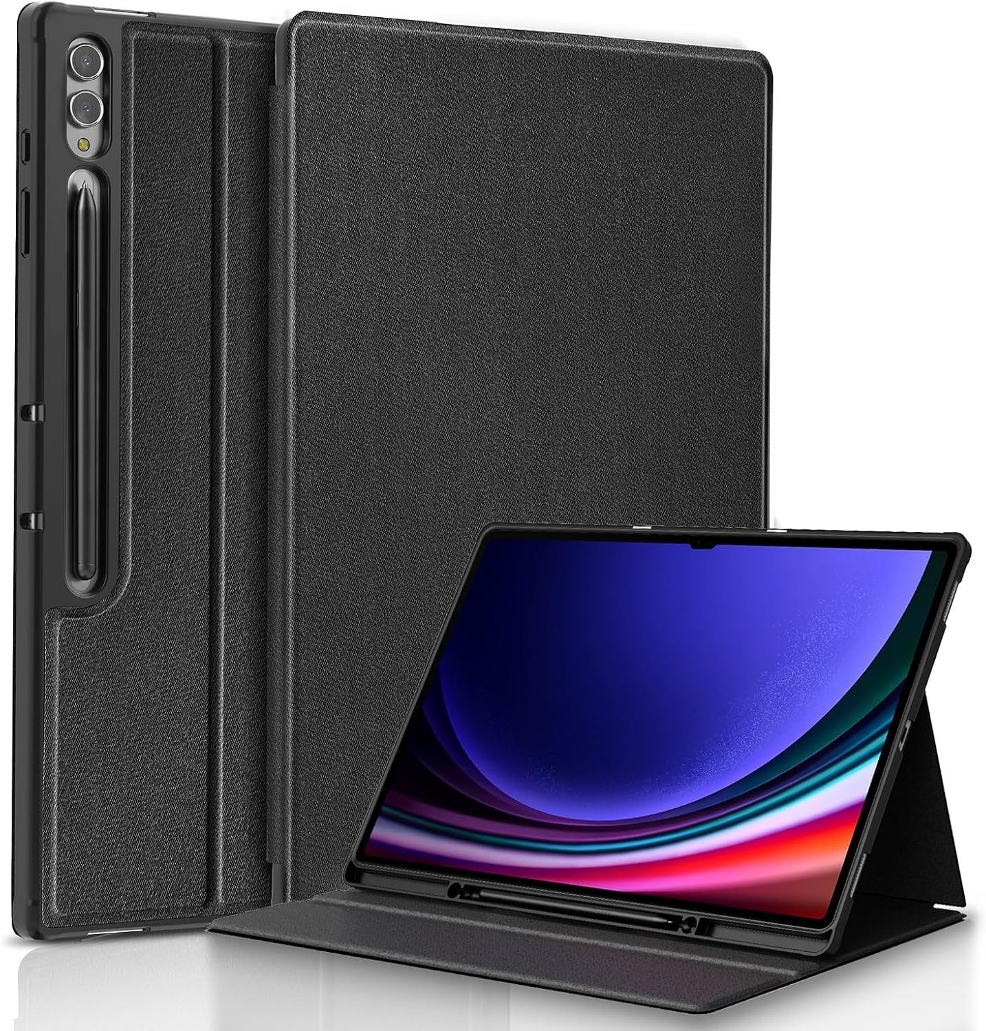 Slim Folio Stand Case for 14.6 Inch Samsung Galaxy Tab S10 Ultra/S9 Ultra, Black