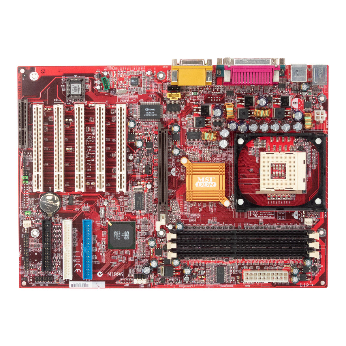 Motherboard ATX MSI MS-6547 VER:1 645 ULTRA SOCKET 478 DDR AGP PCI CNR