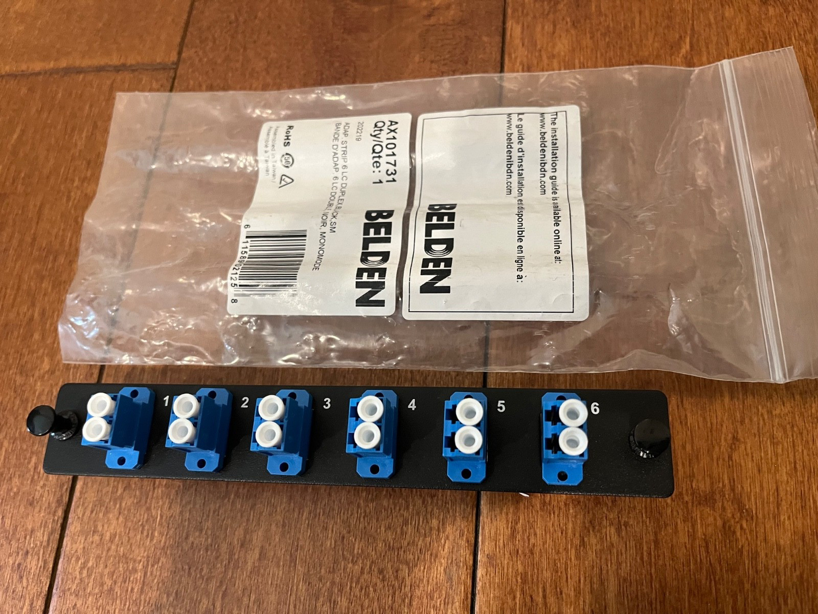 Belden AX101731 12 ports Fiber Optic Adapter Panel, 6 LC Duplex