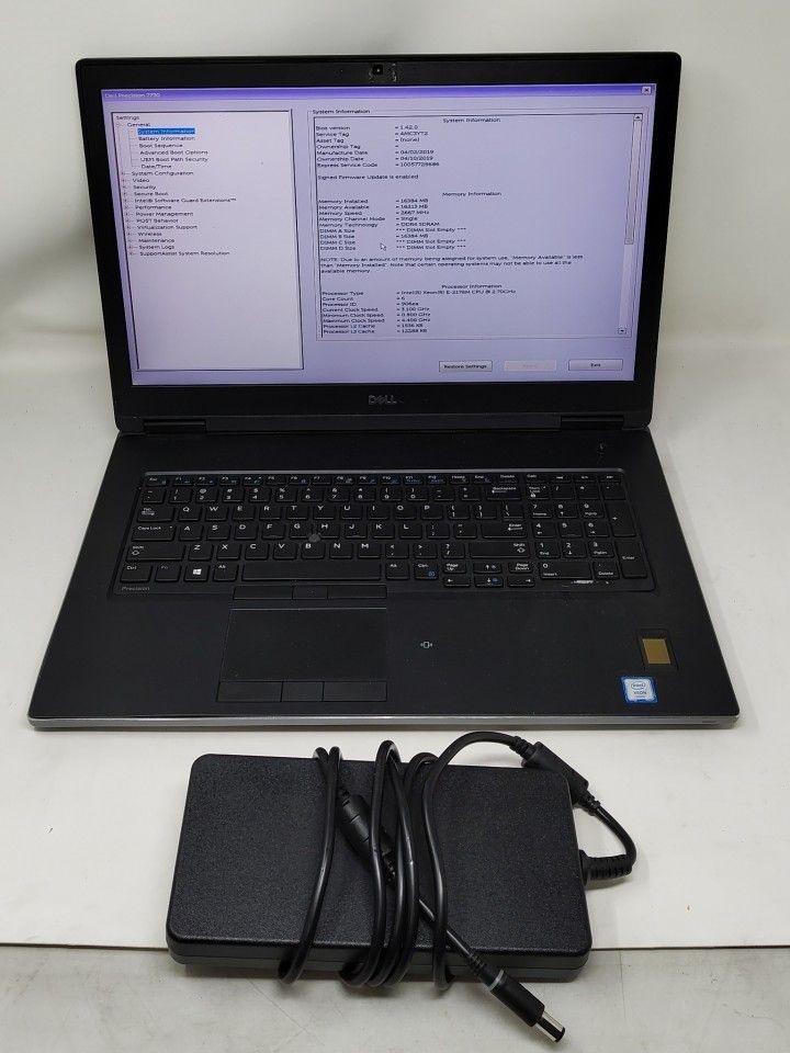 DELL PRECISION 7730 Laptop Intel XEON E-2176M 16GB 512GB SEE NOTES