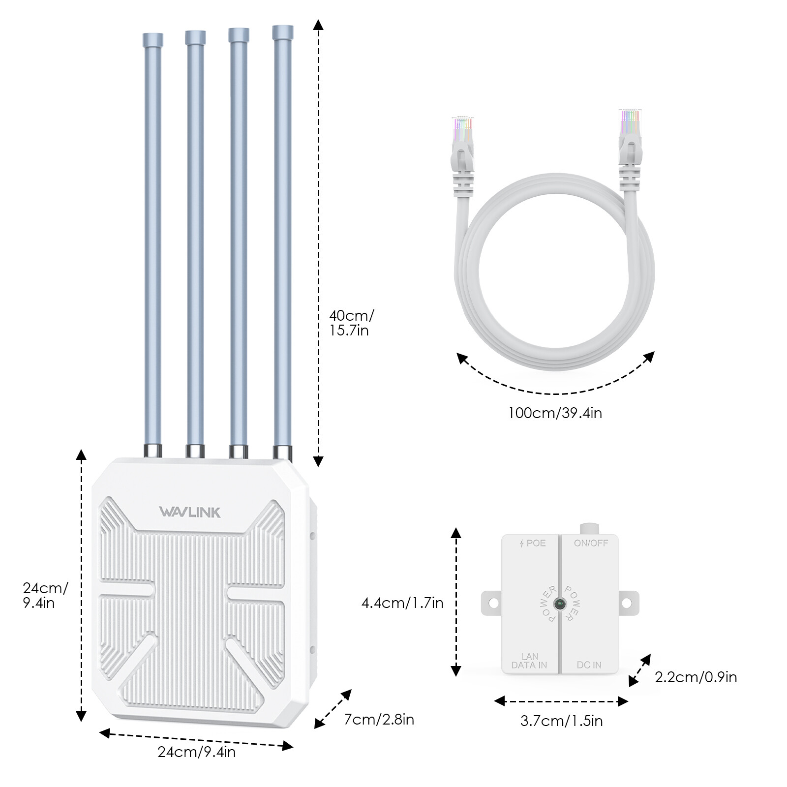 AX1800 Wireless Extender Outdoor WiFi6 Router Repeater High Speed Indoor/Outdoor