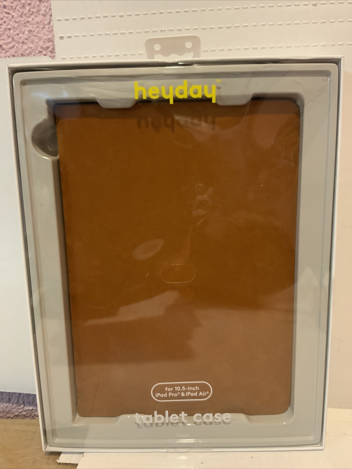 🌹HEYDAY Apple ipad PRO & IPad Air. 10.5″ Faux Brown Suede Hard Case Cover. NEW