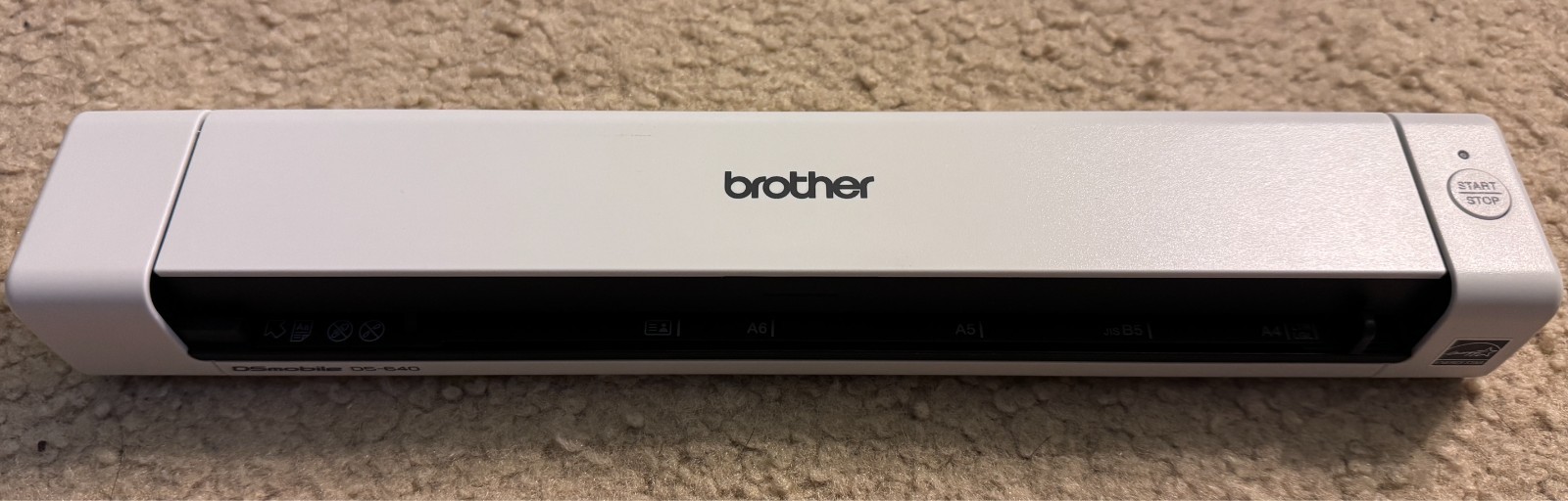 Brother DS-640 Compact Mobile Document Scanner White w/ Box + Cables + Manual