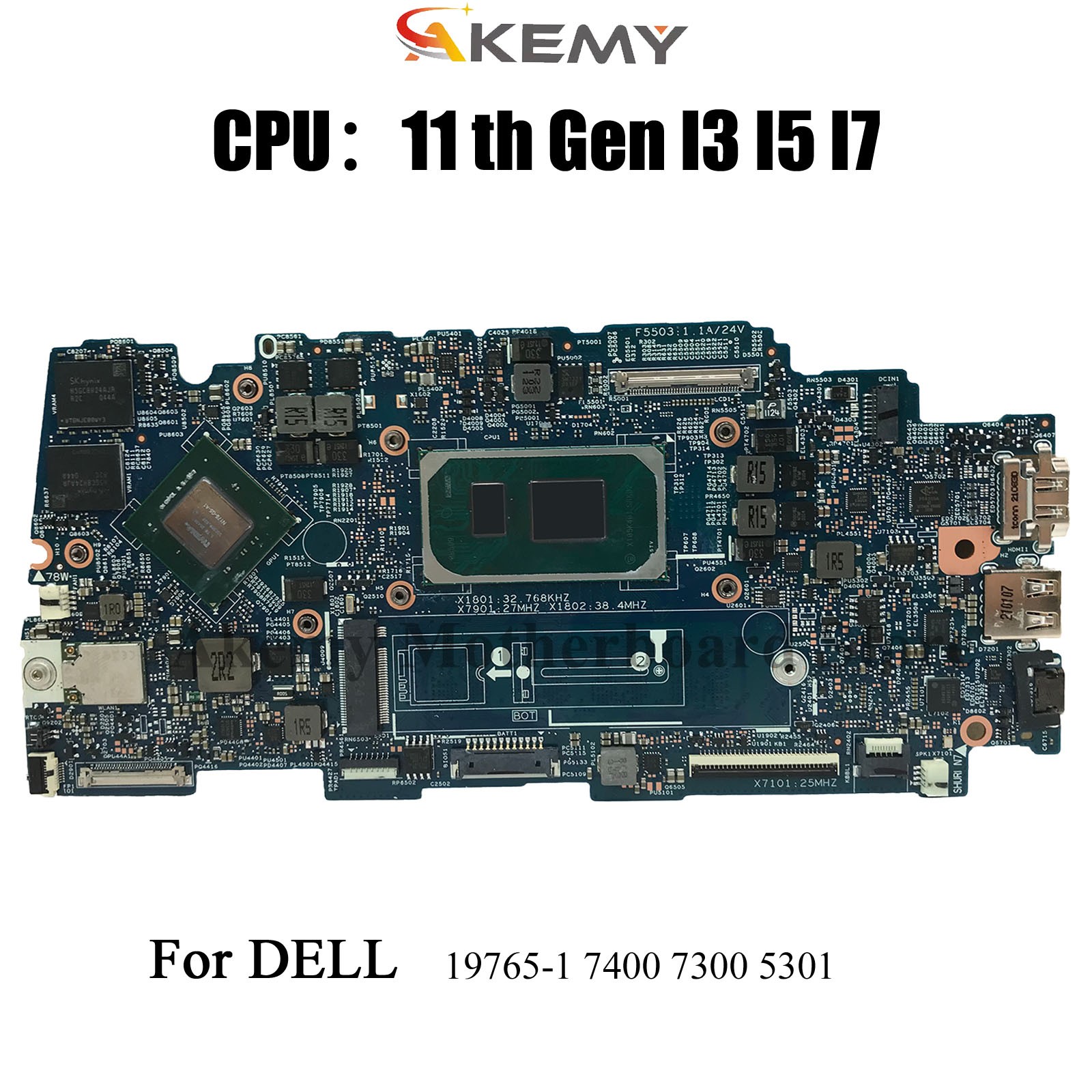 19765-1 Mainboard For Dell Inspiron 7400 7300 Vostro 5301 09298W Laptop i3 i5 i7
